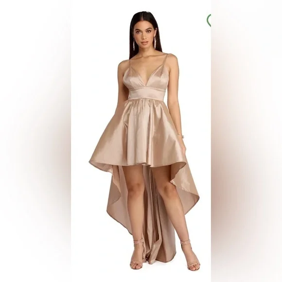 windsor dress champagne Golden Goddess Mini Dress